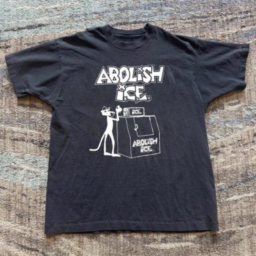 Abolish ICE Graphic Black T-Shirt